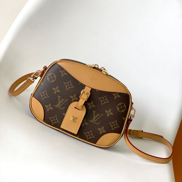 DEAUVILLIE MINI 22 MONOGRAM CANVAS BROWN