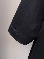 LV BLACK COTTON T-SHIRT YELLOW LOGO 238821