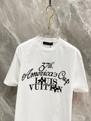 LV WHITE MONOGRAM COTTON T-SHIRT 239487