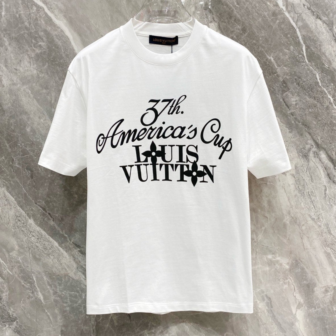 LV WHITE MONOGRAM COTTON T-SHIRT 239487