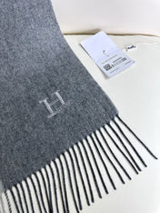 HERMES 26S LONG SCARF 190 IN CASHMERE 309793