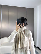 HERMES 26S LONG SCARF 190 IN CASHMERE 309794