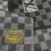 PETIT DAMIER SCARF 170 CM IN BLACK CASHMERE 390784