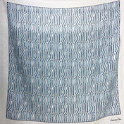 MISS DIOR ALLOVER SHAWL 140 CM IN POWDER BLUE MIX WHITE SILK CASHMERE 411630