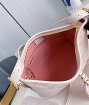 CARRYALL PM 29 LIGHT PINK MONOGRAM GRAINED COWHIDE LEATHER