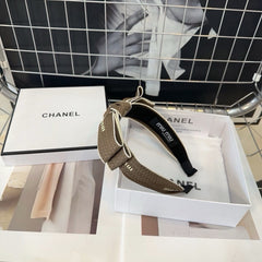 BOW HEADBAND IN BROWN BEAR KNITTED WOOL FABRIC 410871