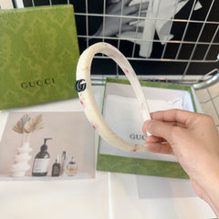 HEADBAND IN WHITE FLOWER PRINT SILK 418913