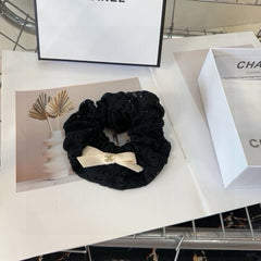 BLACK WRINKLED FABRIC SCRUNCHIE 418917