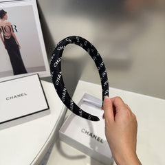 BLACK MIX WHITE FABRIC HAIRBAND 425530