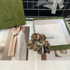 SCRUNCHIE IN BEIGE AND EBONY CANVAS 429353
