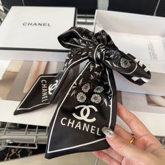 BLACK WRINKLED SILK SCRUNCHIE 432869