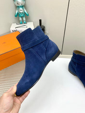 WOMEN'S NEO ANKLE BOOT IN COBALT BLUE SUEDE