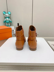 WOMEN'S NEO ANKLE BOOT IN BRONZE BROWN CALFSKIN