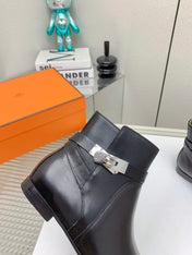 WOMEN'S NEO ANKLE BOOT IN BLACK CALFSKIN