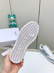 SNEAKER WITH TRIOMPHE IN AIR FORCE MIX WHITE CALFSKIN