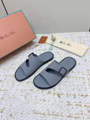 SANDALS IN GREY CALFSKIN