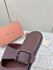 SANDALS IN BROWN CALFSKIN