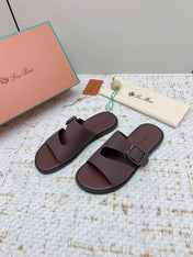 SANDALS IN BROWN CALFSKIN