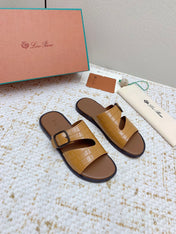 SANDALS IN LIGHT BROWN SNAKE EMBOSSED CALFSKIN