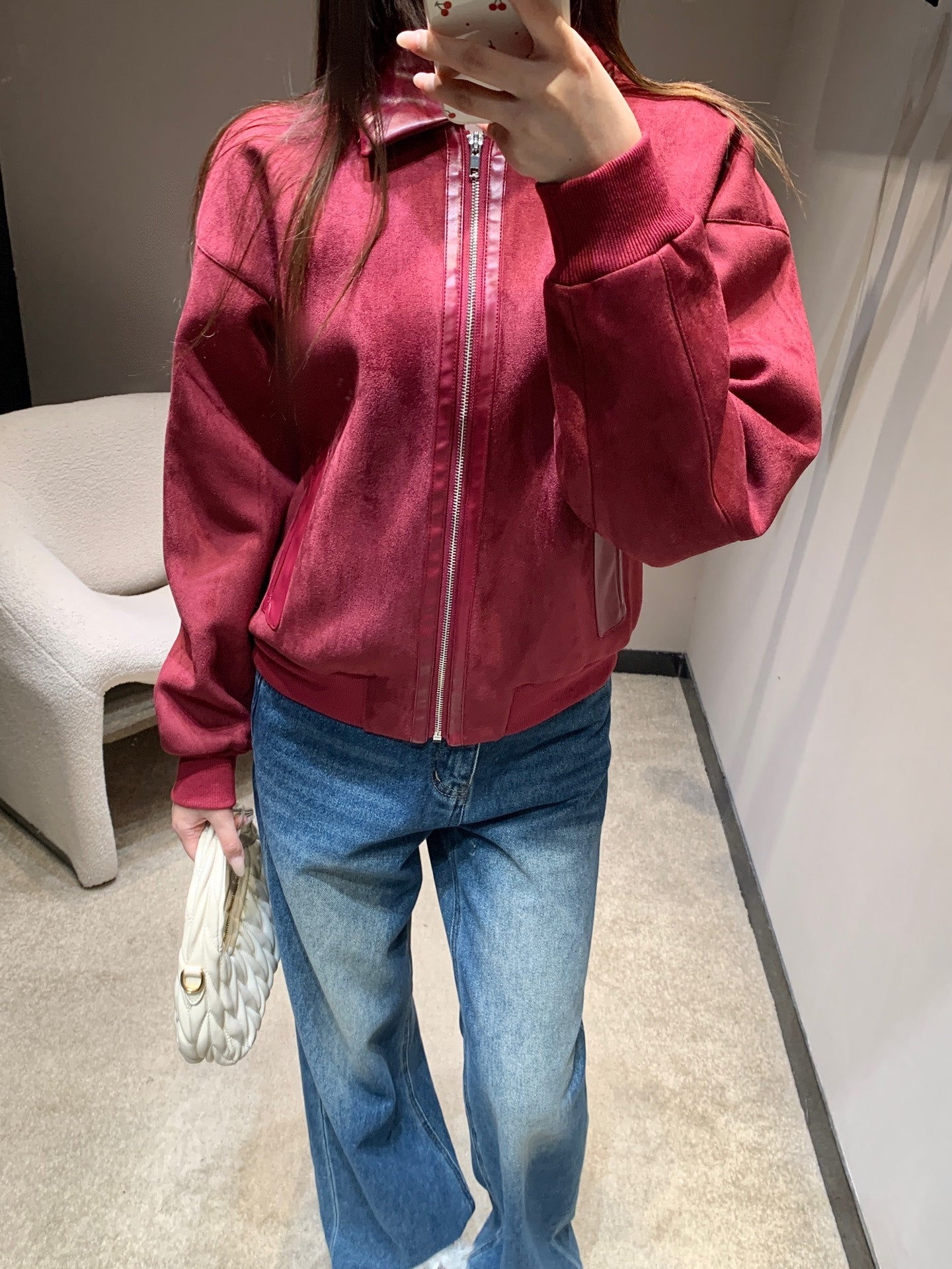 HERMES 25S SUEDE JACKET 385