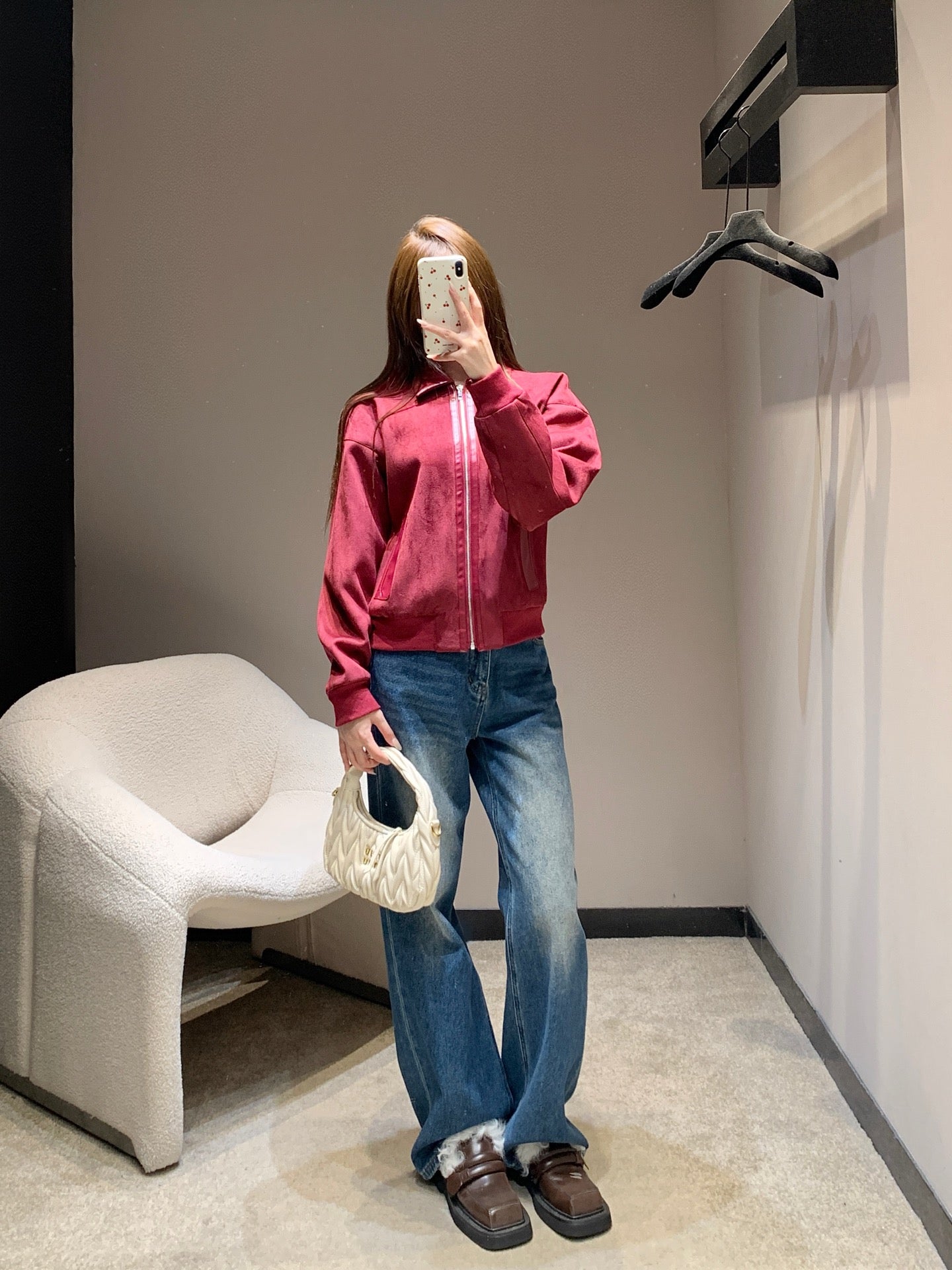 HERMES 25S SUEDE JACKET 385