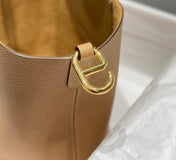 HERMES 25S IN THE LOOP 18 IN LIGHT CARAMEL CALFSKIN SILVER HARDWARE