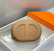 HERMES 25S IN THE LOOP 18 IN LIGHT CARAMEL CALFSKIN SILVER HARDWARE