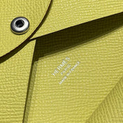 CALVI DUO COMPACT CARD HOLDER IN JAUNE DE NAPLES EPSOM CALFSKIN