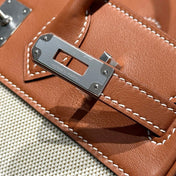 HM BIRKIN 25CM IN VEAU BARENIA SWIFT CALFSKIN ERCU TOILE CANVAS