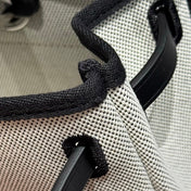 HERMES 25S MINI HERBAG 20 IN SAGE GRAY CANVAS SILVER HARDWARE