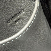 HERMES 25S MINI LINDY 19 IN CLOUD GRAY CALFSKIN SILVER HARDWARE
