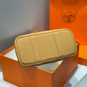 HERMES 25S GARDEN PARTY 30 IN CARAMEL CALFSKIN