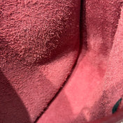 HERMES 25S MINI EVELYNE 18 IN BURGUNDY PATTERNED STRAP CALFSKIN SILVER HARDWARE