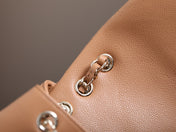 CHANEL 25S BACKPACK 21 CM IN LIGHT BROWN LAMBSKIN