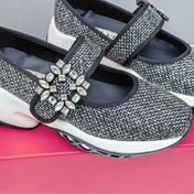 VIV' RUN BABIES SNEAKERS IN BLACK LUREX