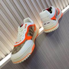 GG Retro Sneakers for Couples White Tiger orange