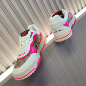 GG Retro Sneakers for Couples White Shocking Pink