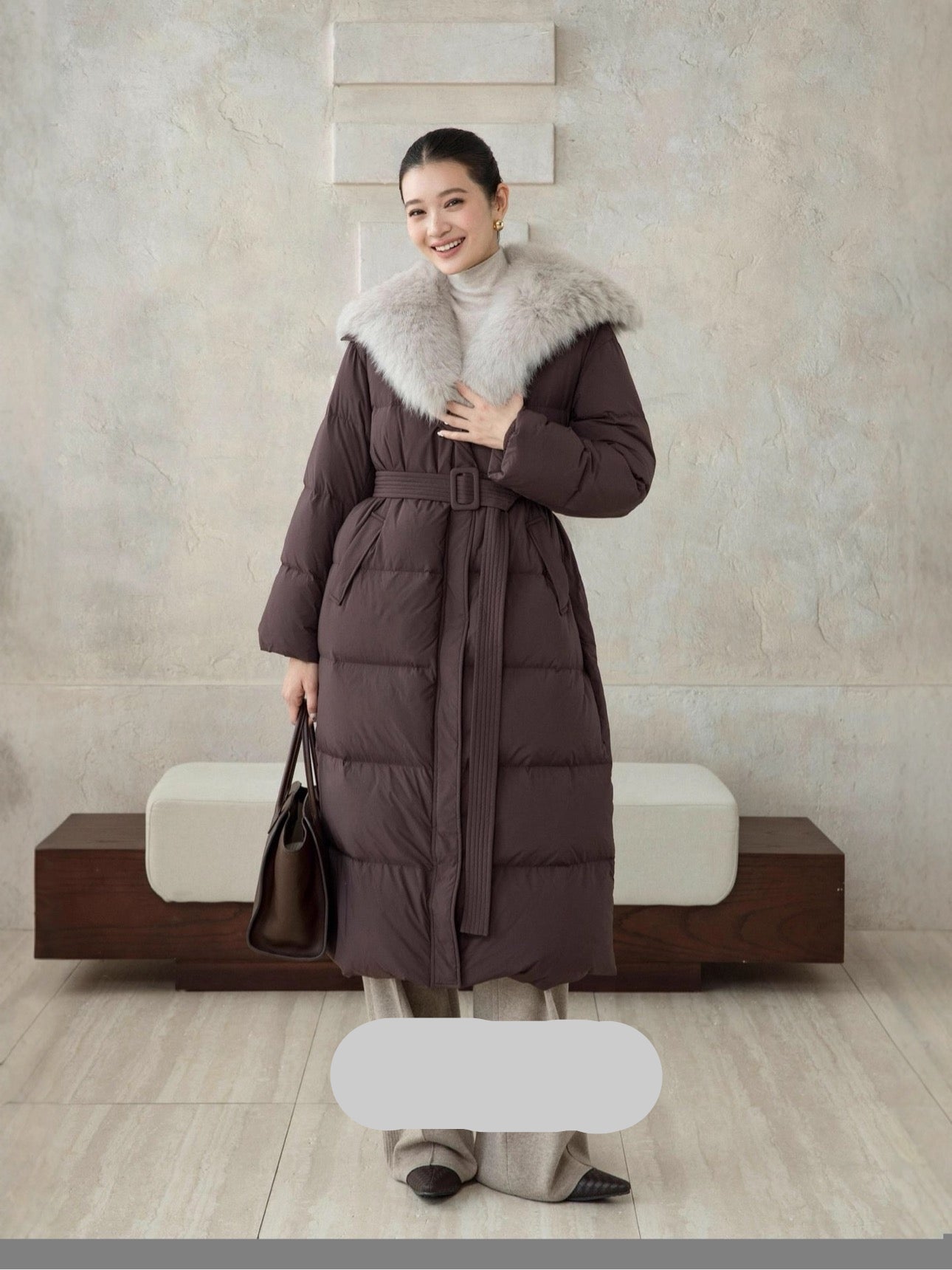 MAX MARA 25S FOX FUR COLLAR DOWN JACKET 178