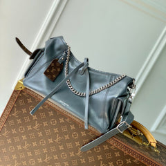 CARRYALL CARGO VIBE PM 33.5 IN GREY LAMBSKIN BROWN MONOGRAM TAG