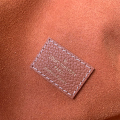 LOW KEY CABAS MM BAG 47 IN TAWNY BROWN GRAINED CALFSKIN