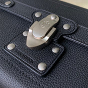 SOUL TRUNK 19 IN BLACK CALFSKIN SILVER HARDWARE