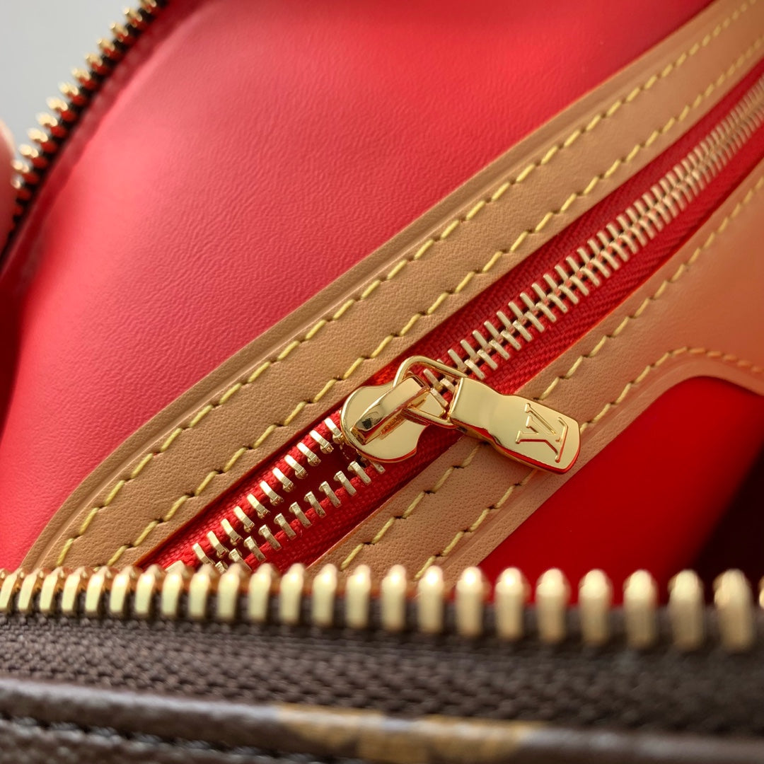 SPEEDY 30 SOFT CRAFTY IN BROWN MONOGRAM CALFSKIN RED TAG