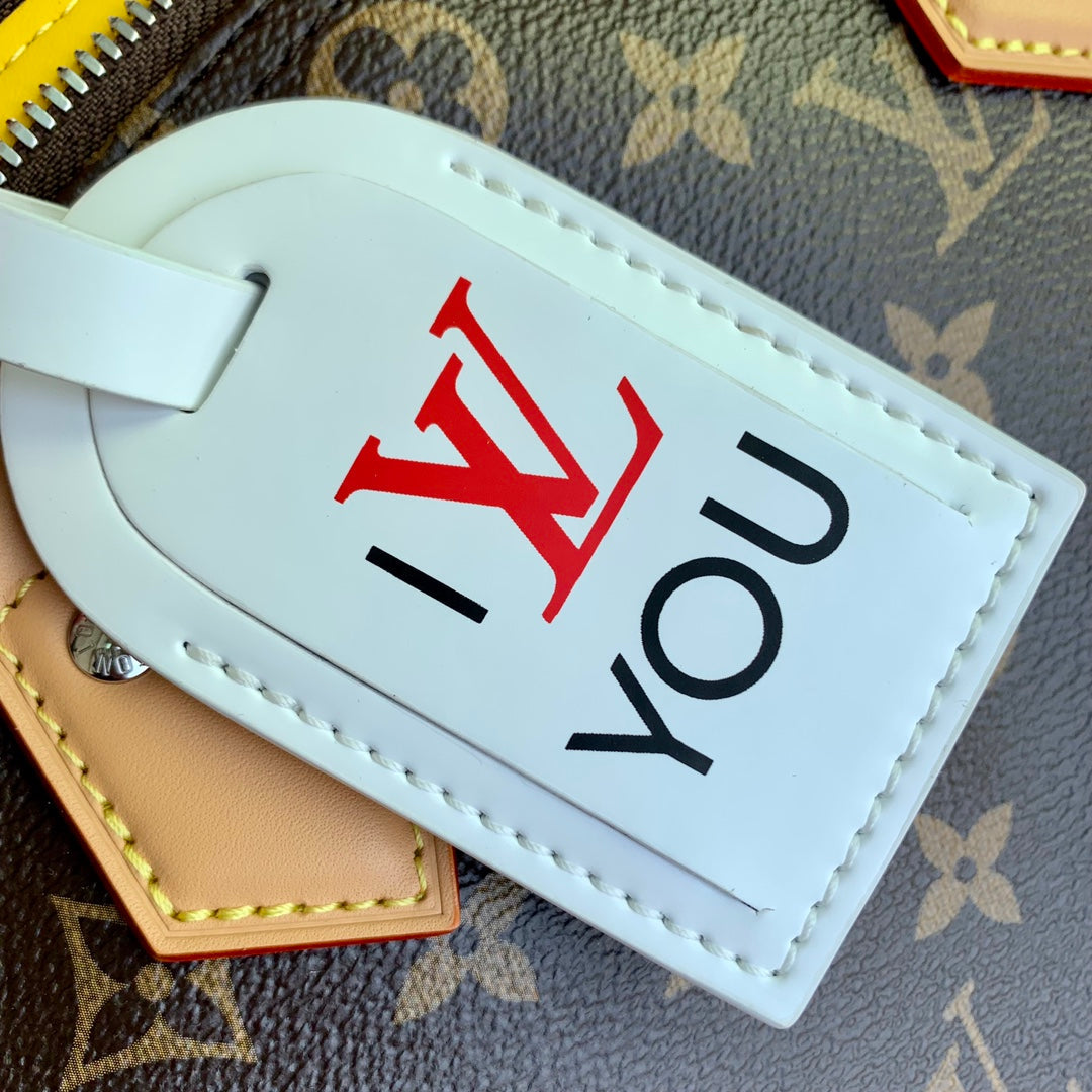 SPEEDY SOFT CRAFTY 30 IN BROWN LV MONOGRAM CALFSKIN RED TAG