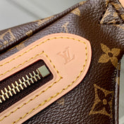 HIGH RISE FANNY PACK 38 IN BROWN MONOGRAM CANVAS