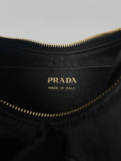 PRA ARQUÉ 22 SHOULDER BAG IN BLACK LEATHER