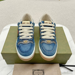 GG WOMEN'S SCREENER TRAINER AEGEAN CALFSKIN