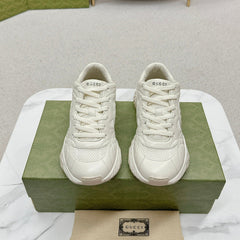 GG RIPPLE TRAINER WHITE LAMBSKIN