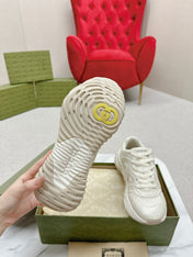 GG RIPPLE TRAINER WHITE LAMBSKIN