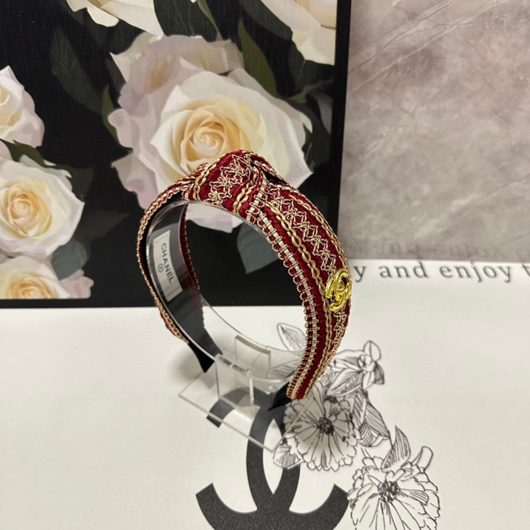 RUBY RED MIX LIGHT YELLOW FABRIC HEADBAND 168586