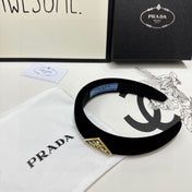 THICK HEADBAND IN BLACK VELVET 299364